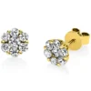 Ohrstecker aus 585 Gold Gelbgold 14 Diamanten 1,07ct TW-SI B:7,9mm