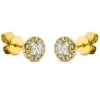 Ohrstecker aus 750 Gold Gelbgold 28 Diamanten 0,37ct TW-SI Ø6,2mm 4er-Krappe