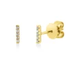 Ohrstecker aus 750 Gold Gelbgold 10 Brillanten 0,03ct TW-SI 5,7x1mm