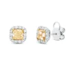 Ohrstecker aus 750 Gold gelb/weiß 30 Diamanten 2,47ct 8,5x8,6mm