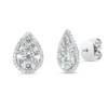 Ohrstecker aus 950 Gold weiß 80 Diamanten 1,05ct TW-SI 12,2x18,9mm