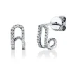 Ohrstecker aus 585 Gold Weißgold 46 Brillanten 0,18ct TW-SI 9,5x13,6mm
