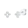 Ohrstecker aus 750 Gold Weißgold 8 Brillanten 0,05ct W-SI 4,9x4,9mm