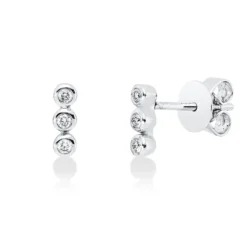 Ohrstecker aus 750 Gold Weißgold 6 Brillanten 0,74ct TW-SI 7,4x2,3mm Zarge