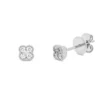 Ohrstecker aus 750 Gold Weißgold 10 Brillanten 0,15ct TW-SI 4,4x4,4mm