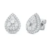 Ohrstecker aus 750 Gold Weißgold 54 Diamanten 1,7ct TW-SI 13,2x10mm
