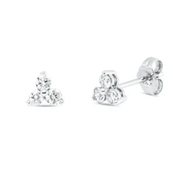 Ohrstecker aus 585 Gold Weißgold 6 Diamanten 0,39ct W-SI/PI 5,5x6mm