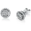 Ohrstecker aus 750 Gold Weißgold 52 Diamanten 0,82ct TW-SI Ø9,3mm