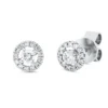 Ohrstecker aus 750 Gold Weißgold 28 Diamanten 0,3ct Ø6mm