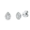 Ohrstecker aus 750 Gold Weißgold 20 Diamanten 0,38ct 8x6,3mm
