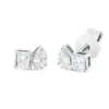 Ohrstecker aus 750 Gold Weißgold 4 Diamanten 0,36ct TW-SI 4,2x5,9mm