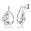 Ohrstecker aus 750 Gold Weißgold 62 Diamanten 1,36ct 19x12mm
