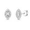 Ohrstecker aus 750 Gold Weißgold 30 Diamanten 0,43ct 8,7x5,7mm