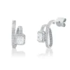 Ohrstecker aus 750 Gold Weißgold 202 Diamanten 2,09ct 18,5x9,7mm