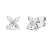 Ohrstecker aus 750 Gold Weißgold 10 Diamanten 1,03ct W-SI 8x7,7mm