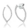 Ohrstecker aus 750 Gold Weißgold 48 Diamanten 1,08ct 24,4x14mm