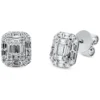 Ohrstecker aus 750 Gold Weißgold 46 Diamanten 0,71ct TW-SI 8,8x7,5mm
