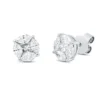 Ohrstecker aus 750 Gold Weißgold 10 Diamanten 1,58ct Ø9,2mm 4er-Krappe