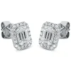 Ohrstecker aus 750 Gold Weißgold 54 Diamanten 0,72ct 8,6x6,5mm