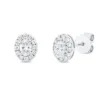 Ohrstecker aus 750 Gold Weißgold 26 Diamanten 0,43ct 6,6x5,6mm 4er-Krappe