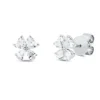 Ohrstecker aus 750 Gold Weißgold 8 Diamanten 0,78ct TW-VSI/SI 7,5x7,5mm