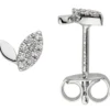 Ohrstecker aus 585 Gold Weißgold mit 16 Diamanten 0.08Ct Ohrringe