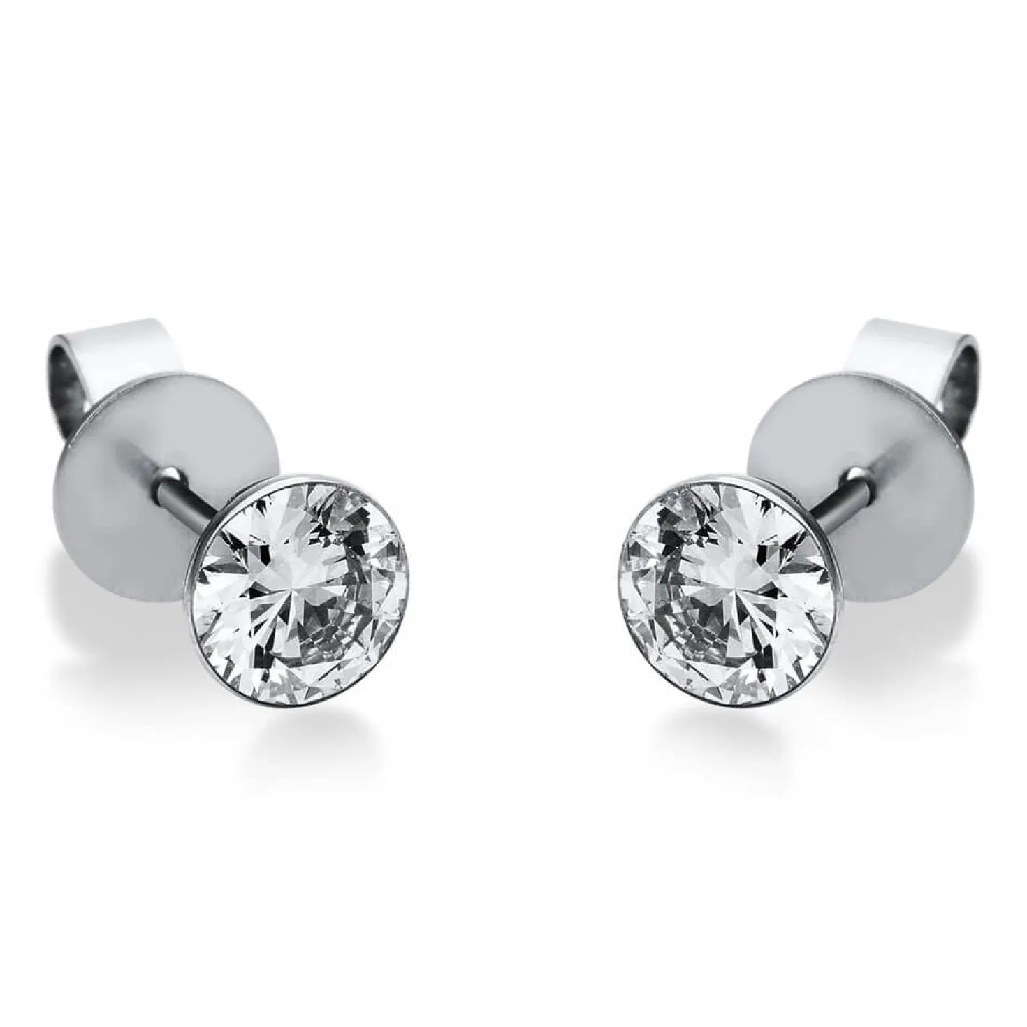 Ohrstecker aus 585 Gold Weißgold mit 2 Diamanten Brillanten 1,00 Ct. Zarge