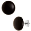 Ohrstecker aus Onyx 10mm 925 Silber, schwarz rund Ohrringe Ohrschmuck