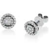 Ohrstecker aus 950 Platin 52 Diamanten 0,38ct TW-SI Ø7,4mm