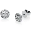 Ohrstecker aus 950 Platin 54 Diamanten 0,4ct TW-SI 8,9x8,9mm