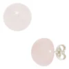 Ohrstecker aus Rosenquarz rosé 10mm 925 Silber Ohrschmuck Damen