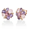 Ohrstecker aus 750 Rotgold 20 Turmaline 8,7ct pink 18 Brillanten 0,12ct TW-SI