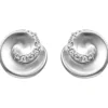 Ohrstecker aus 925 Silber mattiert mit 12 Zirkonia Ohrringe Ohrschmuck Damen