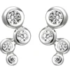 Ohrstecker aus 925 Silber mit 8 Zirkonia Ohrringe Ohrschmuck Zick-Zack