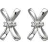 Ohrstecker aus 925 Silber mit 6 Zirkonia Ohrringe Ohrschmuck Damen