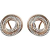 Ohrstecker aus 925 Silber rotgold vergoldet mit 92 Zirkonia Ohrringe Ohrschmuck