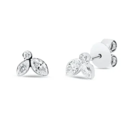 Ohrstecker aus 750 Weißgold 6 Diamanten Fanatsy-Schliff 0,53ct TW-VSI/SI 6x7,2mm