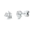 Ohrstecker aus 750 Weißgold 6 Diamanten Fanatsy-Schliff 1,38ct F-FVSI 8,8x8,3mm