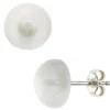 Ohrstecker Bergkristall 10mm 925 Silber, weiß rund Ohrringe Ohrschmuck