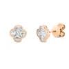 Ohrstecker Blumen aus 750 Gold Rotgold 10 Diamanten 0,71ct TW-VSI 7,7x7,7mm