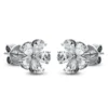 Ohrstecker Blumen 750 Weißgold 10 Diamanten Tropfen-Schliff 1,91ct TW-SI 9,6x9,5mm