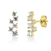 Ohrstecker 585 Gelbgold 8 Brillanten 0,4ct W-SI 4 Brillanten 0,39ct W-SI 13,4x5,1mm