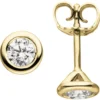 Ohrstecker 585 Gold Gelbgold mit 2 Brillanten 0,5 Ct 6mm Ohrringe