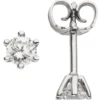 Ohrstecker 585 Gold Weißgold mit 2 Brillanten 0,5 Ct 4,7mm Ohrringe