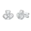 Ohrstecker Herz aus 750 Gold Weißgold 88 Diamanten 1,5ct 11x11,5mm