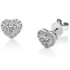 Ohrstecker Herzen aus 950 Platin 44 Diamanten 0,57ct TW-SI 7,7x8,3mm