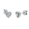 Ohrstecker Herzen aus 585 Weißgold 32 Diamanten 0,34ct TW-SI 5,9x6,2mm