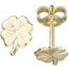Ohrstecker Kleeblatt 333 Gelbgold, Kinder Ohrringe Ohrschmuck Goldohrringe
