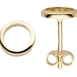 Ohrstecker Kreis Kreise Ø7,5mm 333 Gold Gelbgold Ohrringe Ohrschmuck glänzend
