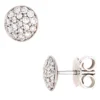 Ohrstecker 7,1mm rund mit 36 Brillanten 0.4Ct 585 Gold Weißgold Damen